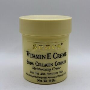 Genes Vitamin E Creme Swiss Collagen Complex Moisturizing Original Formula 16 oz